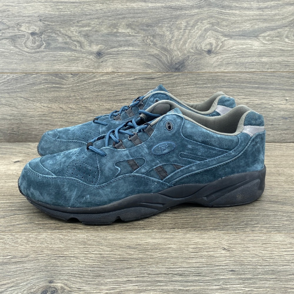 Propet Walker Walking Shoes Mens 16 Blue Suede Leather M2034 Narrow B Width